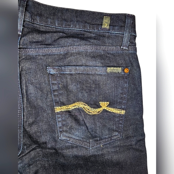 7 FOR ALL MANKIND men's slimmy jeans, size 33, darkwash - Picture 4 of 6